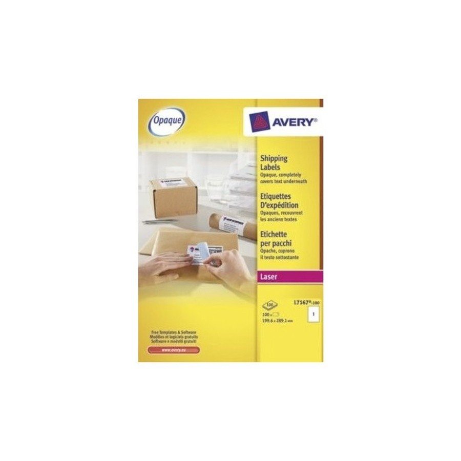 Avery BlockOut Shipping Labels 199.6 x 289.1mm (L7167-100)