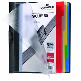 Durable Duraclip 50 Index A4 Black