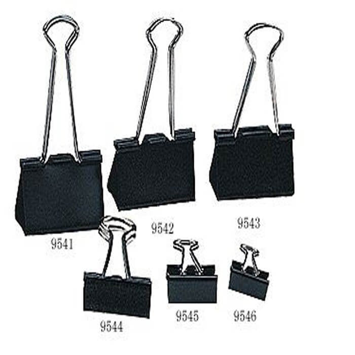 Deluxe Black Binder Clips 19mm 12clips/pack