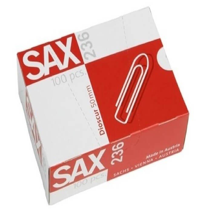 Sax Paper Clips 236 50mm 100clips/pack