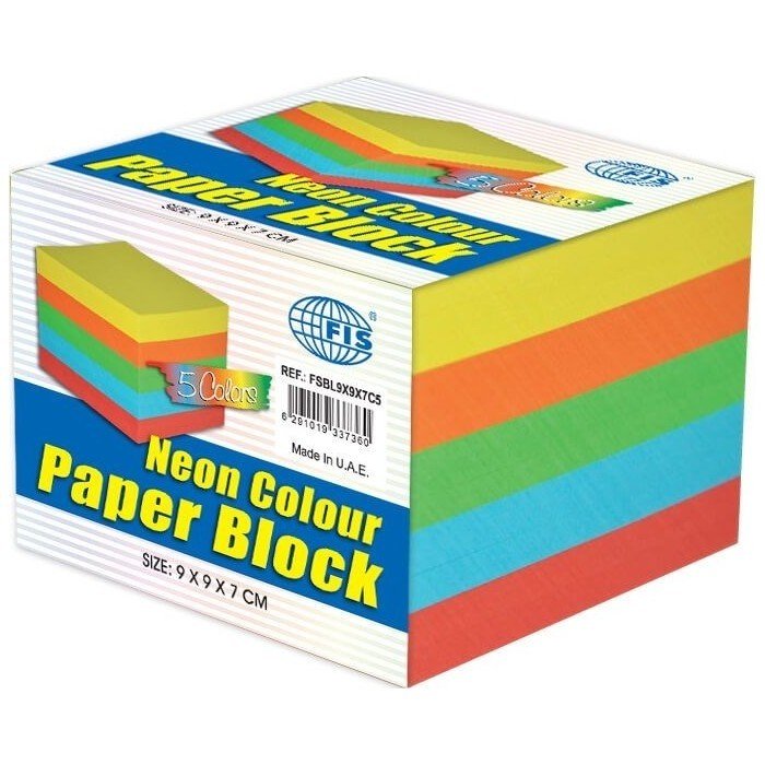 Paper Jumbo Cube Colored without Gum 9x9x9cm