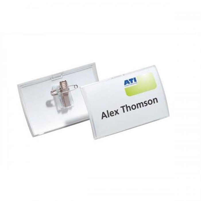 Durable 821419 CLICK FOLD Name Badge with combi clip 90 x 54 mm 25pack