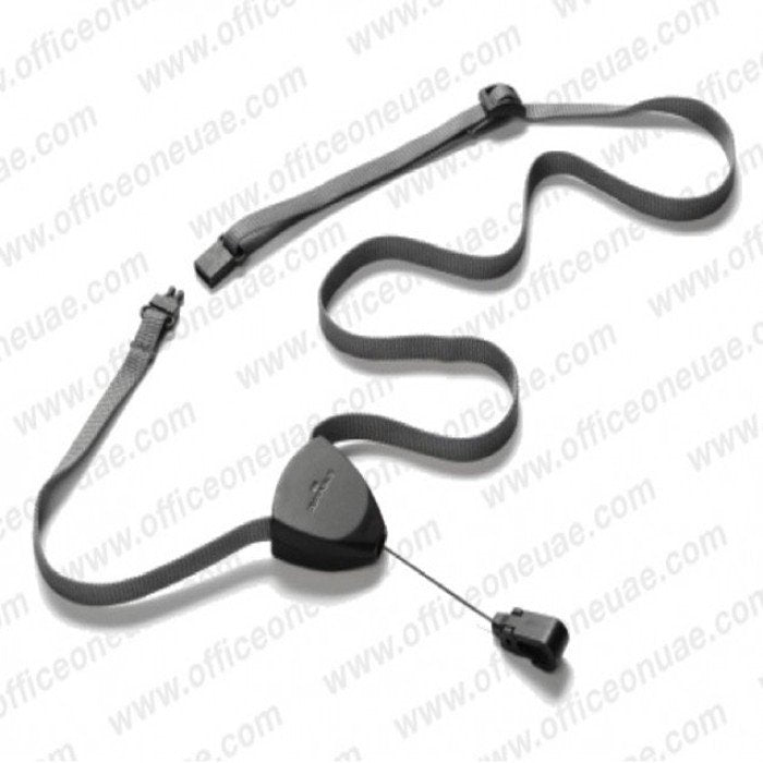 Durable 830901 Textile Lanyard FLEX 8 mm with Badge Reel Grey 830901