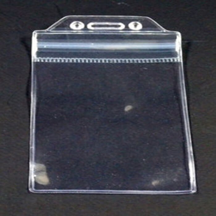 Mesco DS 0713P Transparent Card Holder with Black Lanyard